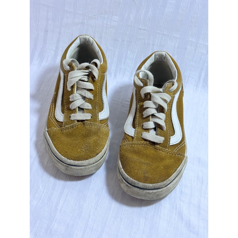 Vans Old Skool Kids Mustard Yellow Suede Low Top Sneakers‎ Size 12.5 Kids